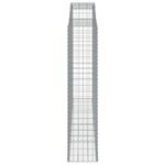 vidaXL Paniers à gabions arqués 4 Pièces 300x50x220/240 cm fer galvanisé