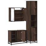 vidaXL Ensemble de meubles de salle de bain 3 Pièces Chêne marron