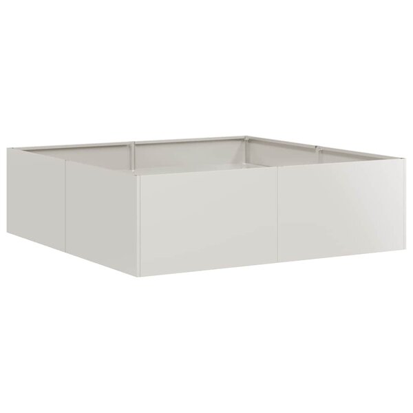vidaXL Jardinière 100x100x30 cm acier inoxydable