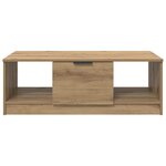 vidaXL Table basse chêne artisanal 100 x 50 x 36 cm Bois d'ingénierie