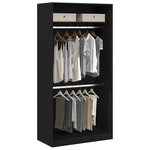 vidaXL Armoire Chêne noir 100 x 50 x 200 cm Bois d'ingénierie