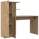 vidaXL Bureau avec rangement 2 Pièces chêne artisanal Bois d'ingénierie