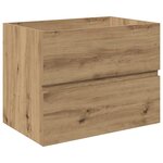 vidaXL Meuble lavabo avec bassin et robinet intégrés chêne artisanal