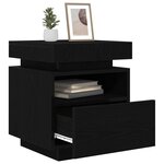 vidaXL Cabinet de chevet 2 Pièces Chêne noir 40 x 39 x 48 5 cm