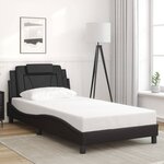 vidaXL Cadre de lit Viana sans matelas noir 100x203 cm similicuir