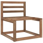 Vidaxl salon de jardin 7 pièces marron bois de pin imprégné