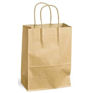 Sac à poignées torsadées kraft 100g 32x12x41cm brun x 20 mailmedia