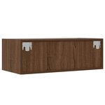 vidaXL Meuble TV avec lumières LED chêne marron 75x35 5x25 cm