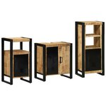vidaXL Ensemble de mobilier de salle de bain avec étagère 3 Pièces