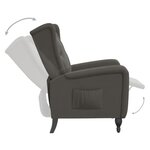 vidaXL Fauteuil inclinable Gris foncé Velours