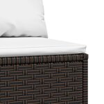 vidaXL Canapés centraux de jardin coussins 2Pièces marron résine tressée