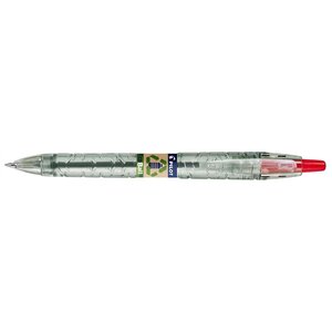 Stylo bille rétractable b2p ecoball 10  rouge x 10 pilot