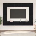 vidaXL Ensemble meuble TV 10 Pièces Chêne Noir Moyen 30 5 x 30 x 90 cm