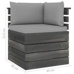 vidaXL Canapé palette de jardin 4 places avec coussins Bois de pin