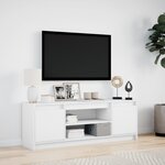 vidaXL Meuble TV avec LED blanc 139 5x34x50 cm bois d'ingénierie