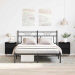 vidaXL Cabinet de chevet avec tiroir 2 Pièces Chêne noir 40 x 35 x 50 cm