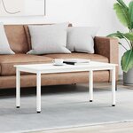 vidaXL Table basse Blanc 100 x 50 x 45 cm Bois de pin massif