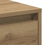 Table de chevet vidaXL en chêne artisanal 45x34x46 cm en bois d'ingénierie