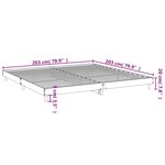 vidaXL Cadre de lit sans matelas blanc brillant 200x200 cm