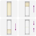 vidaXL Store plissé crème 65x200 cm largeur du tissu 64 4 cm polyester