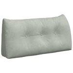 vidaXL Coussin de Dos Gris clair 100 x 24 x 50 cm Velours