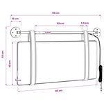 vidaXL Tête de lit suspendue Avec lumière LED Rose PU antique