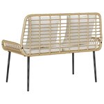 vidaXL Banc de jardin Marron  Noir  Crème Rattan synthétique  acier