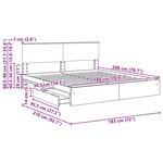 vidaXL Lit de Rangement Blanc 180 x 200 cm Bois d'ingénierie