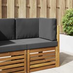 vidaXL Coussin de canapé d'extérieur 3 Pièces Anthracite Polyester