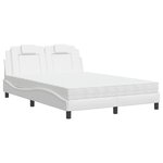 vidaXL Lit avec matelas blanc 120x200 cm similicuir