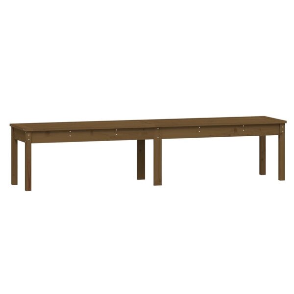 vidaXL Banc de jardin à 2 places marron miel 203 5x44x45cm bois de pin