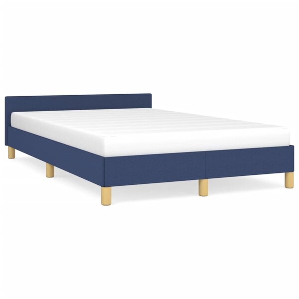 vidaXL Cadre de lit sans matelas bleu 120x190 cm tissu