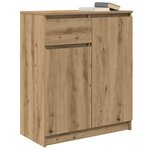 vidaXL Buffet avec tiroir chêne artisanal 71x35x84 cm bois ingénierie