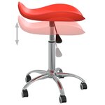 vidaXL Chaise pivotante à manger Rouge Similicuir