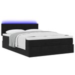 VidaXL Cadre de lit ottoman avec matelas noir 140x200 cm velours
