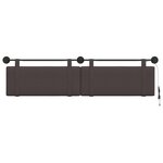 vidaXL Tête de lit suspendue Avec lumière LED Marron foncé Tissu