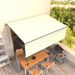 vidaXL Auvent automatique rétractable avec store 4x3 m Crème
