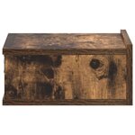 vidaXL Tables de chevet flottantes 2 Pièces Chêne fumé 40x30x15 cm