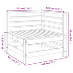 vidaXL Canapé d'angle de jardin gris bois de pin massif