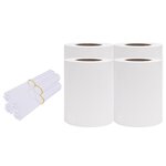 vidaXL Écrans d'intimité de jardin 4 Pièces PVC 35x0 19 m Blanc