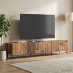 vidaXL Meuble TV Bois ancien 147 x 34 5 x 32 cm Bois d'ingénierie