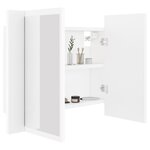 vidaXL Armoire salle de bain à miroir LED Blanc 60x12x45 cm Acrylique