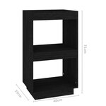 vidaXL Bibliothèque Noir 40x35x71 cm Bois de pin massif