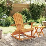 vidaXL Chaise à bascule de jardin Adirondack bois de teck massif