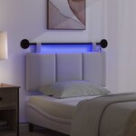 vidaXL Tête de lit suspendue Avec lumière LED Gris nuage Tissu