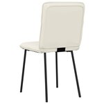 vidaXL Chaises à manger lot de 2 Crème Velours
