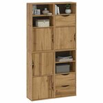 vidaXL Armoires latérales 4 Pièces ODDA 40x24x79 cm bois massif pin