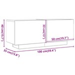 vidaXL Table de chevet chêne artisanal 100x35x40 cm bois d’ingénierie