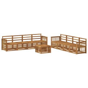 vidaXL Ensembles de canapés 9 Pièces Bois d'Acacia Massif