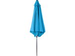 Parasol jardin droit Alu "Sol" - Rond - Ø 3m - Bleu